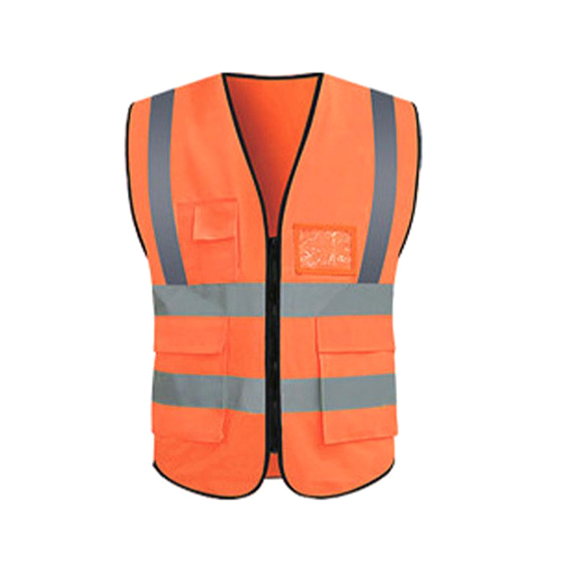 Vest Reflektif Zip Berbilang Bar Poket Berbilang